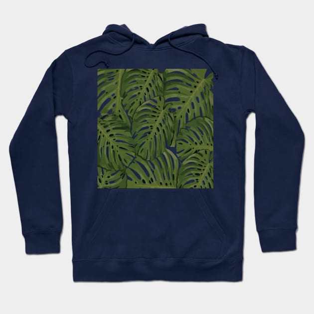 Leaf Pattern Green Design Hoodie by Seven Seven t